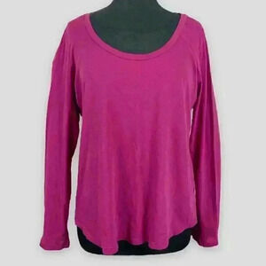OLD NAVY ladies long sleeve relaxed‎ fit top large pink